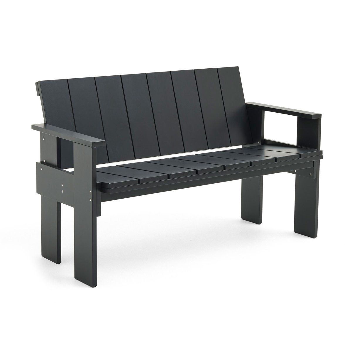 HAY Crate Dining Bench bänk lackad furu Black | Skandinavisk Design | Trädgårdsbänkar | Svart