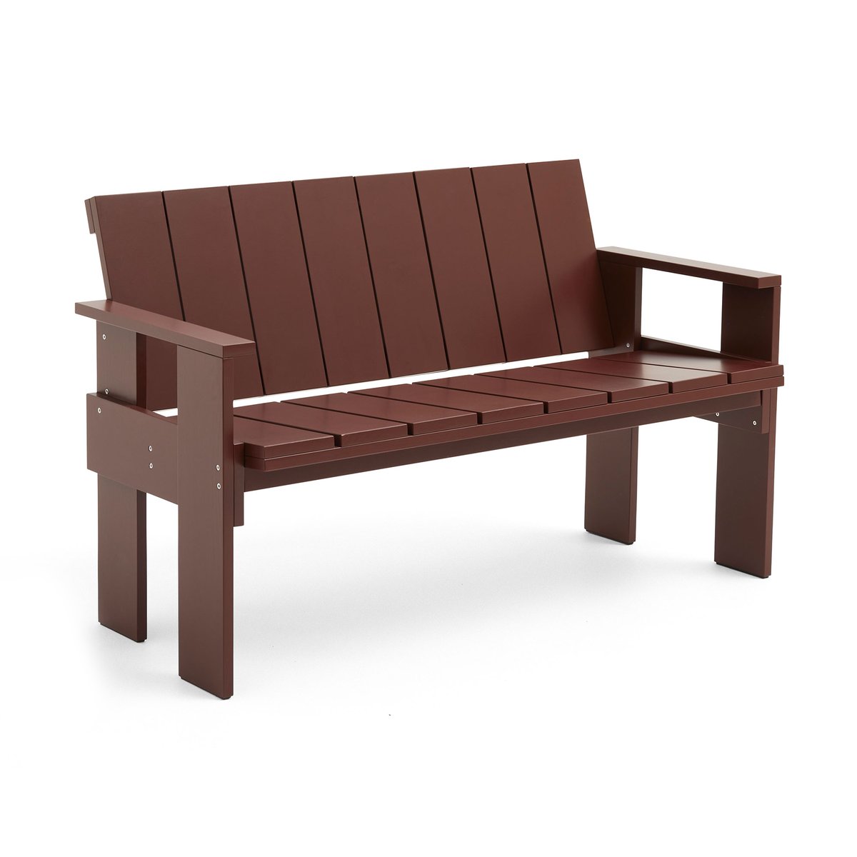 HAY Crate Dining Bench bänk lackad furu iron red | Skandinavisk Design | Trädgårdsbänkar | Röd