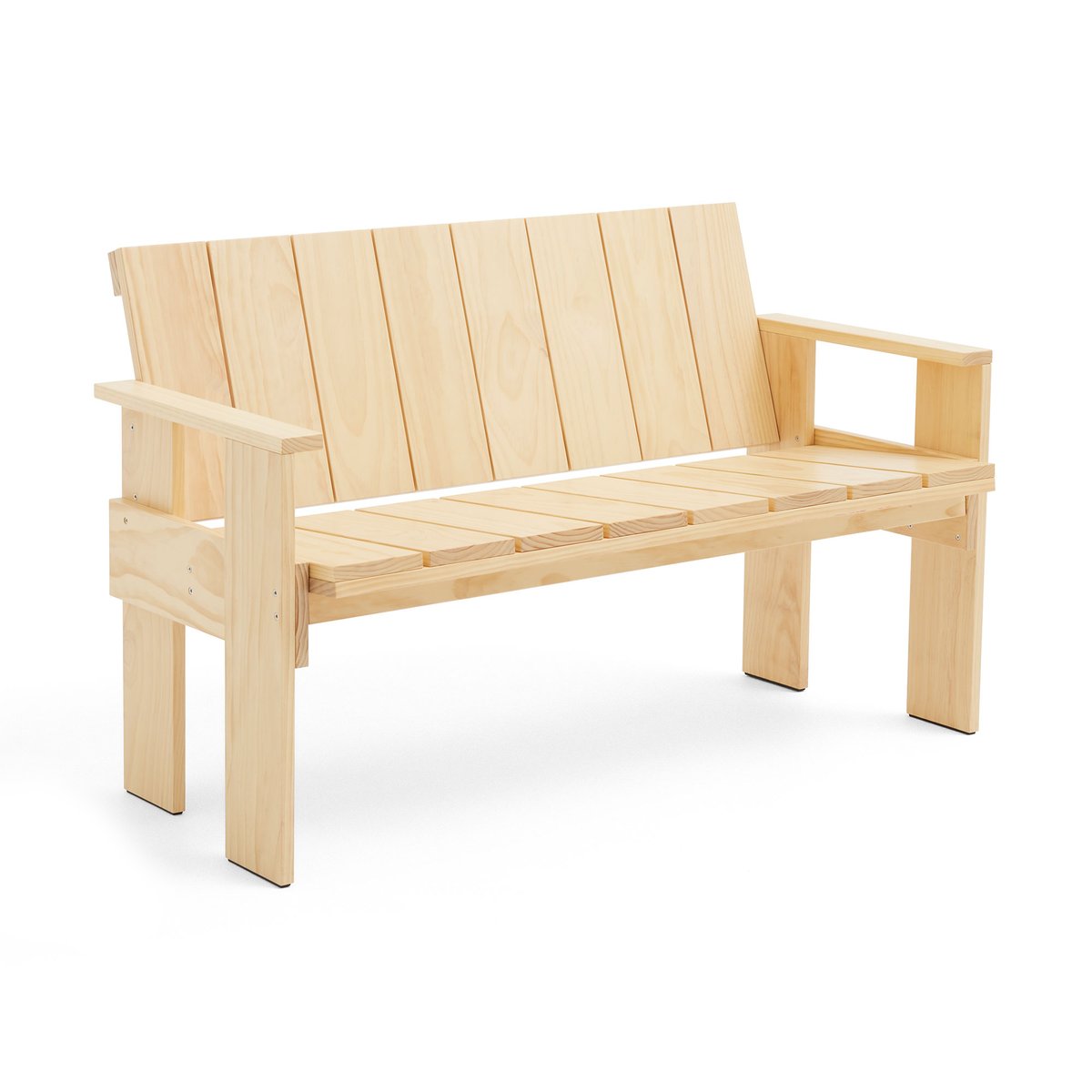HAY Crate Dining Bench bänk lackad furu Klar | Skandinavisk Design | Trädgårdsbänkar | Transparent