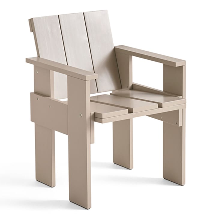 Crate Dining Chair karmstol lackad furu, London fog HAY