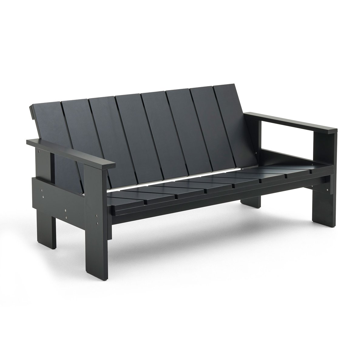 HAY Crate Lounge soffa lackad furu Black | Skandinavisk Design | Trädgårdssoffor | Svart