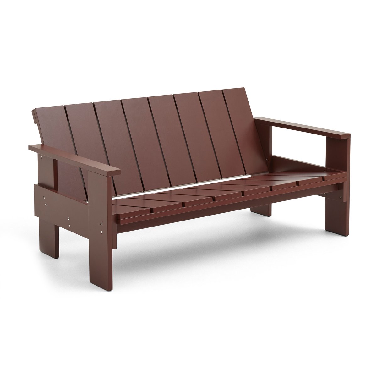 HAY Crate Lounge soffa lackad furu iron red | Skandinavisk Design | Trädgårdssoffor | Röd