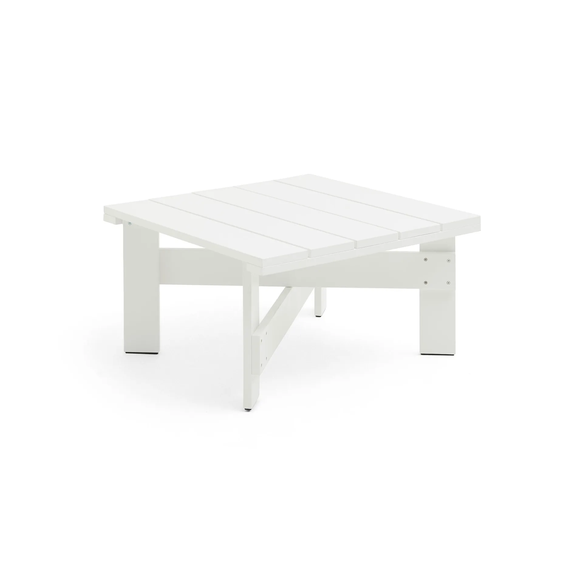 Crate Low table bord 75,5x75,5 cm lackad furu, White HAY