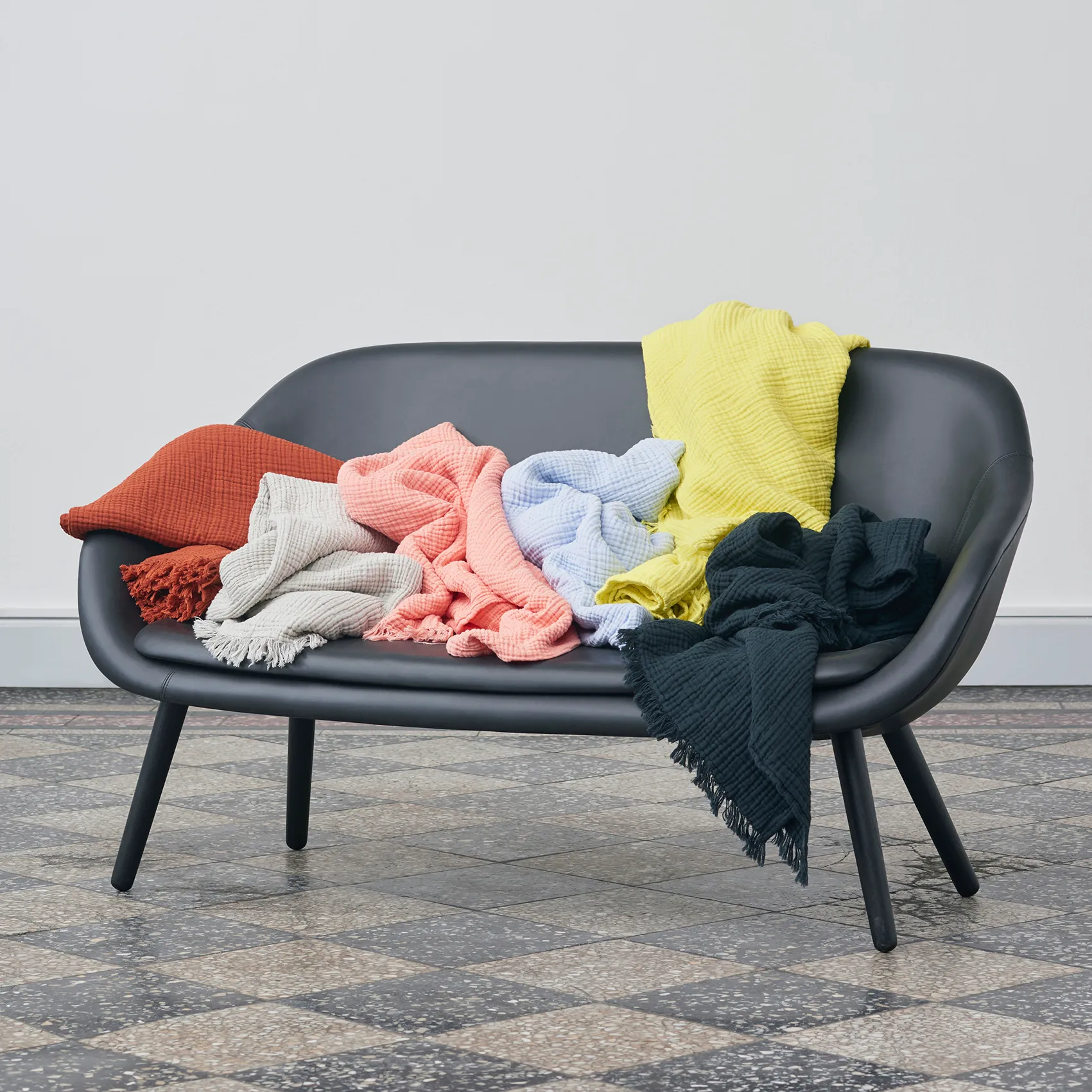 Crinkle pläd 150x210cm, Grey HAY