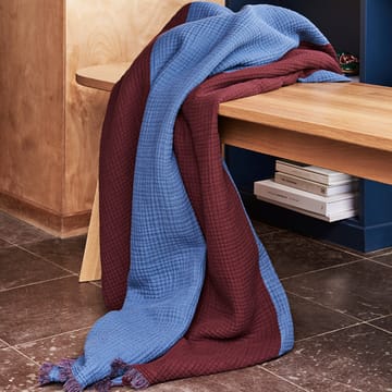 Crinkle Stripe pläd - burgundy - HAY