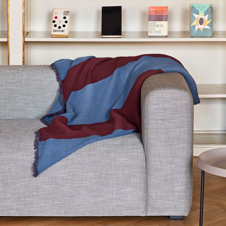 Crinkle Stripe pläd, burgundy HAY