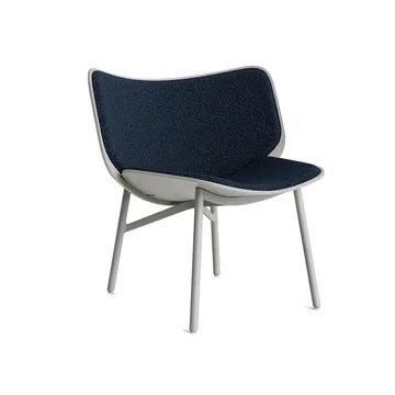 Dapper loungefåtölj - flamiber j4 dark blue-dusty grey ek-grått stativ - HAY