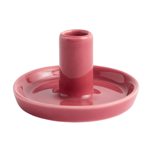 Disc ljusstake - Berry pink, x-small, Ø7x4 cm - HAY