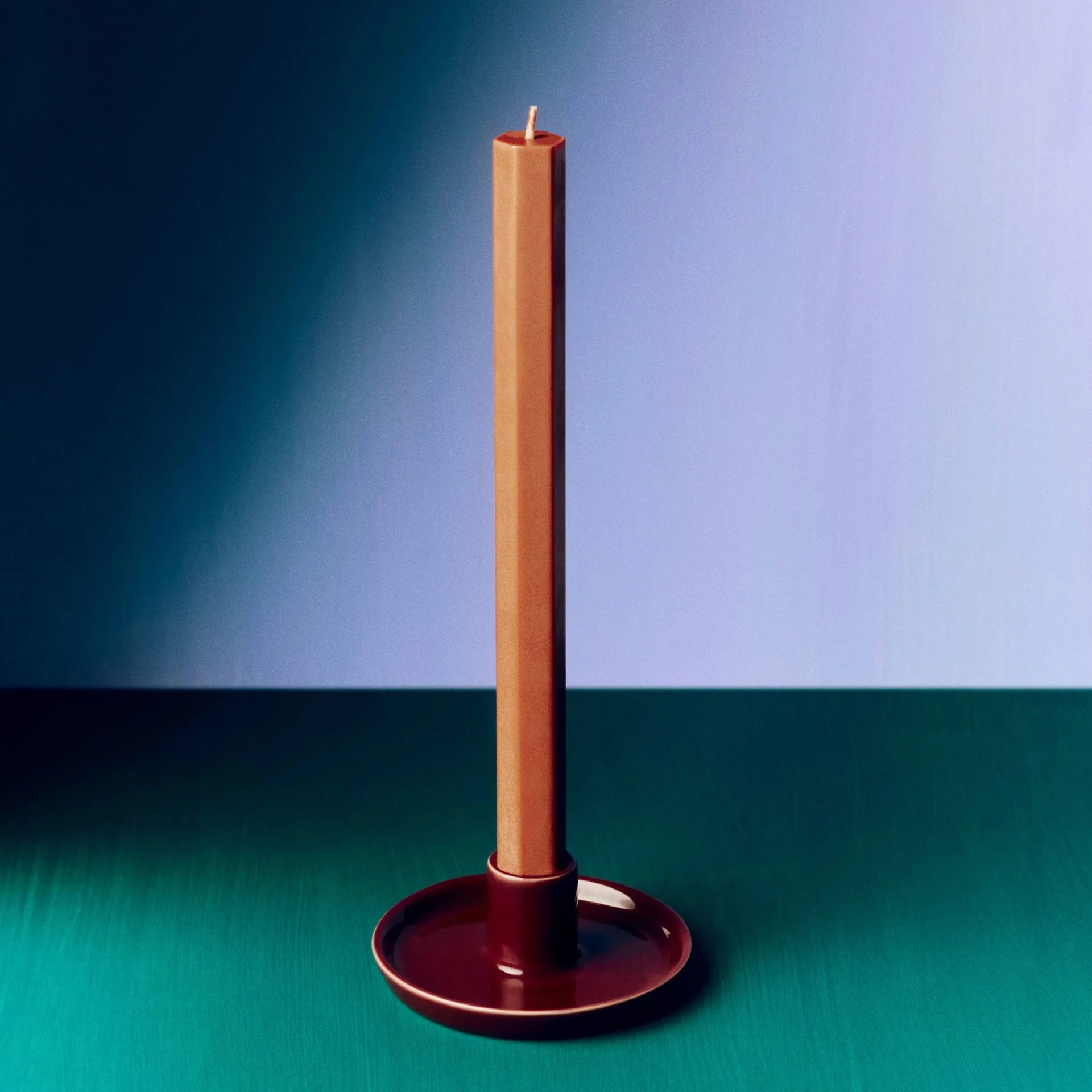 Disc ljusstake, Chestnut brown, small, Ø10x4,8 cm HAY