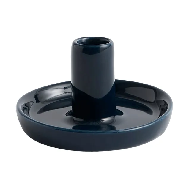 Disc ljusstake - Midnight blue, Ø7x4 cm - HAY