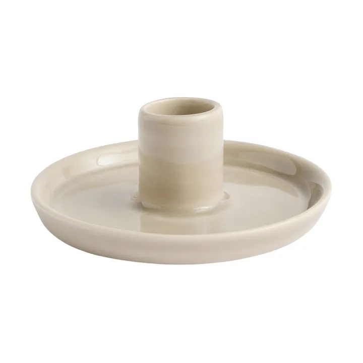 Disc ljusstake - Warm grey, small, Ø10x4,8 cm - HAY