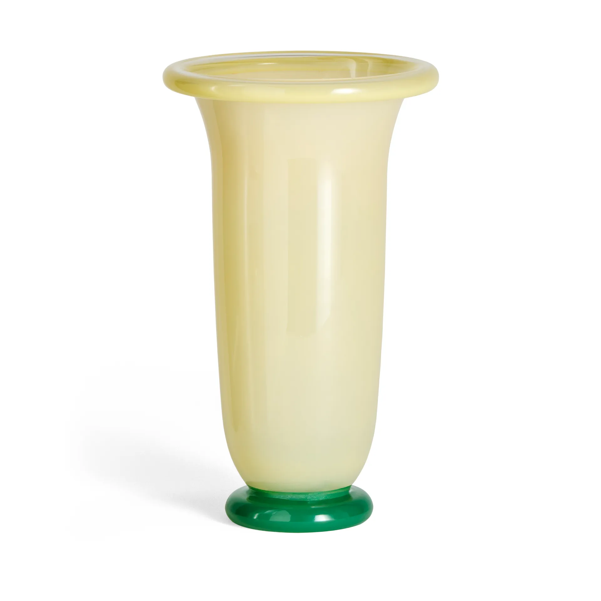 Empire vas, Large Sand-lemon rim-green base HAY