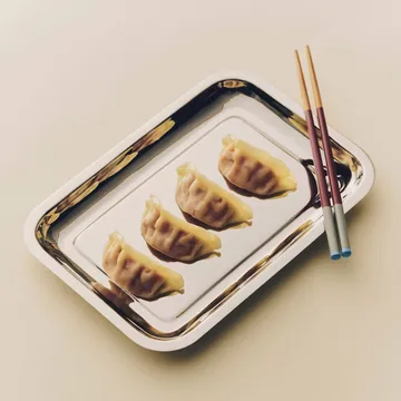 Essential Steel serveringsfat - Rostfritt stål, rektangulär, small - HAY