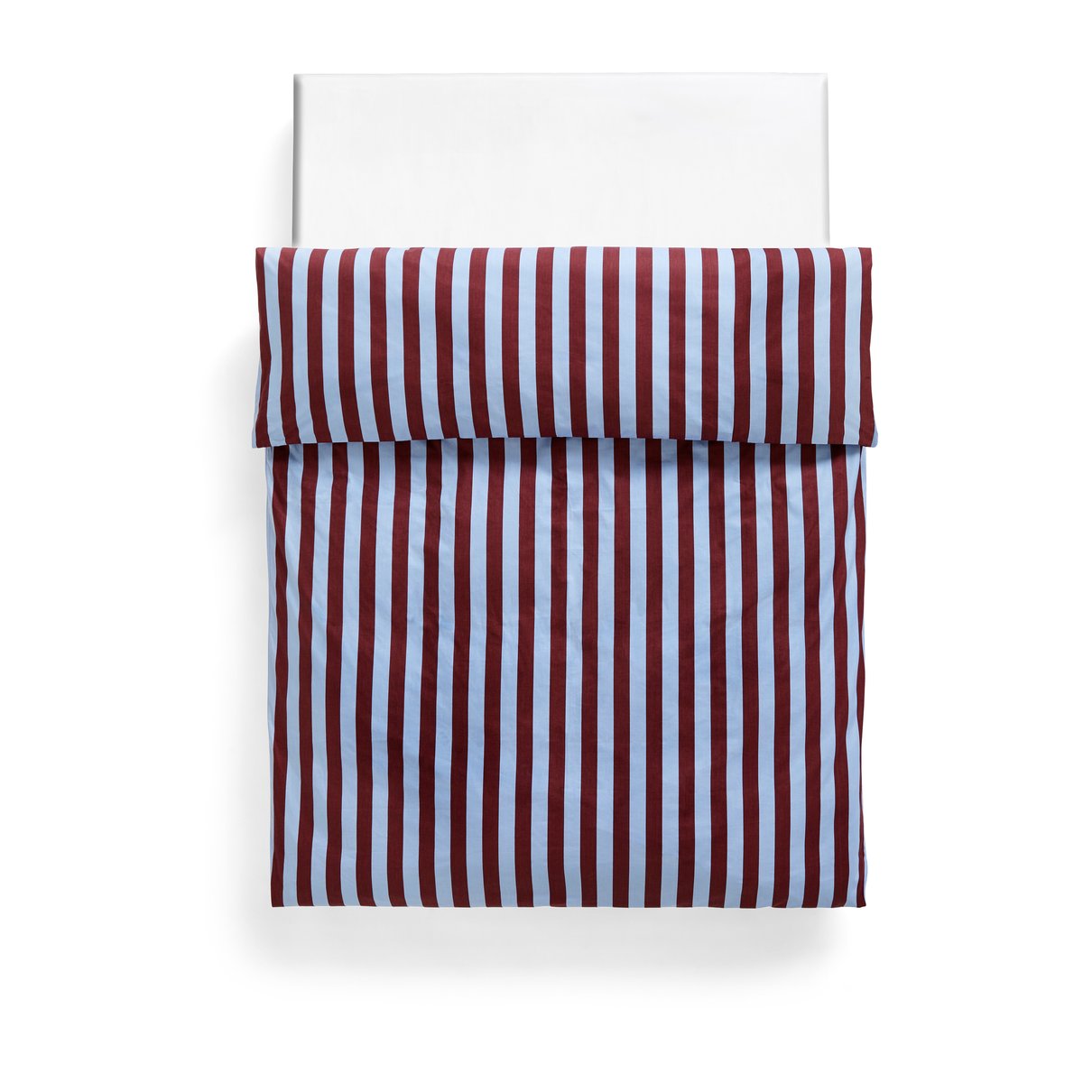 HAY Été påslakan 150x210 cm Bordeaux-Sky blue | Skandinavisk Design | Påslakan | Blå
