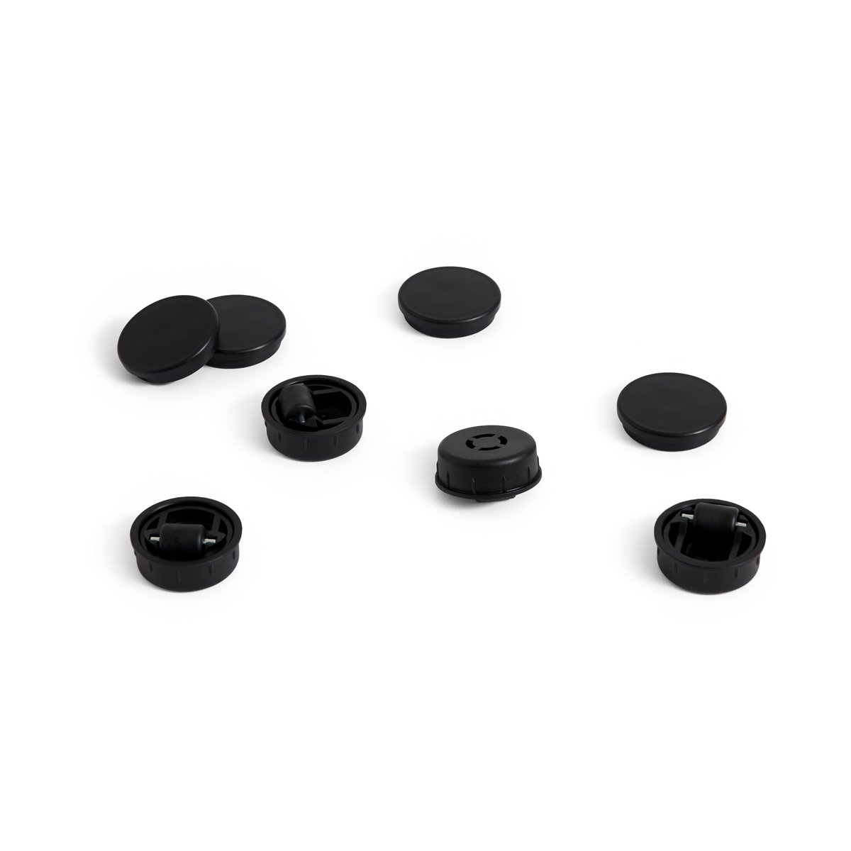 HAY Facet Cabinet fötter och hjul 4-pack Black
