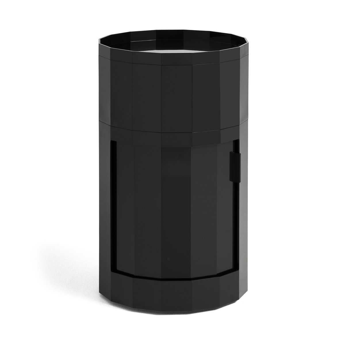 HAY Facet Cabinet high sidobord med fötter-hjul 66 cm Anthracite