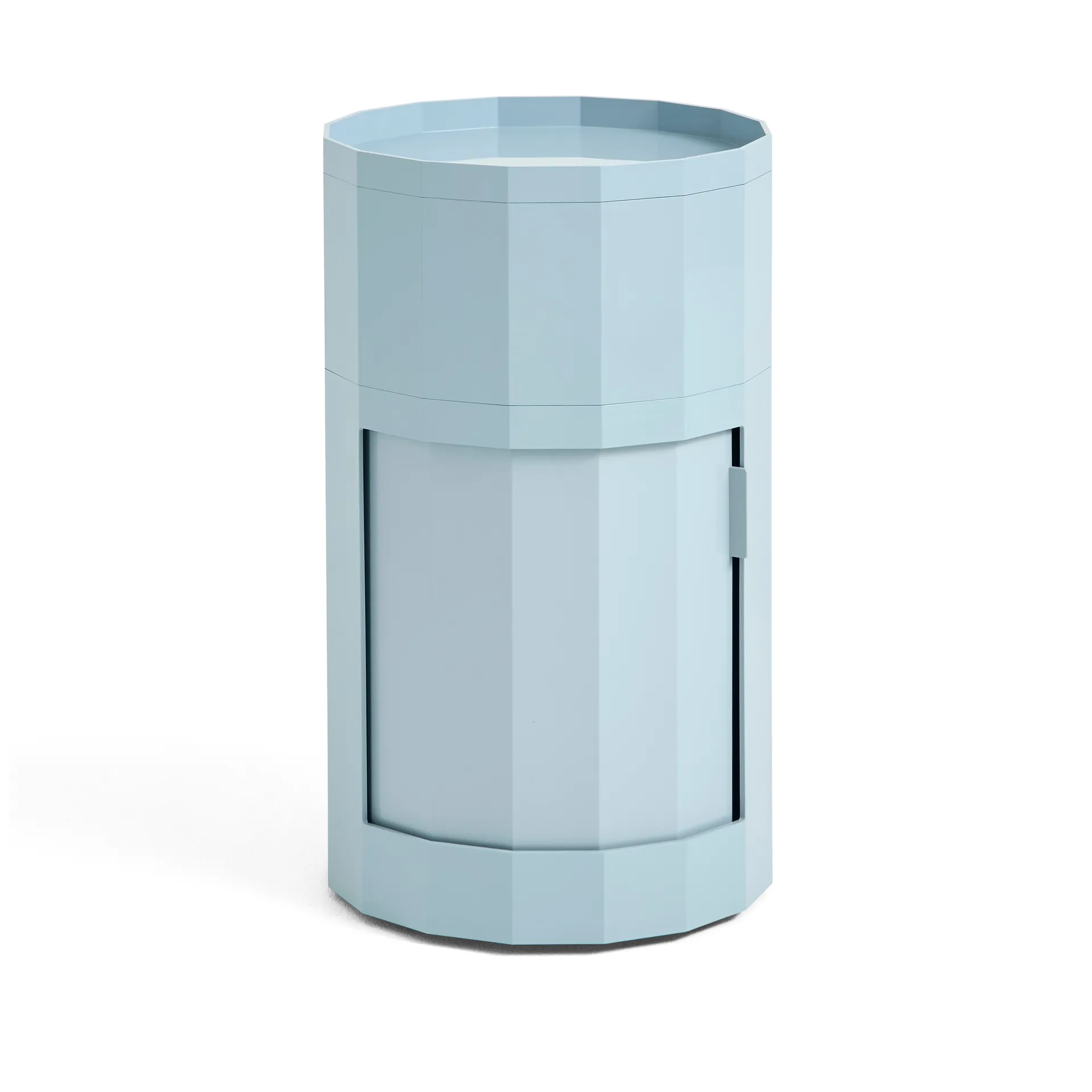 Facet Cabinet high sidobord med fötter-hjul 66 cm, Misty blue HAY