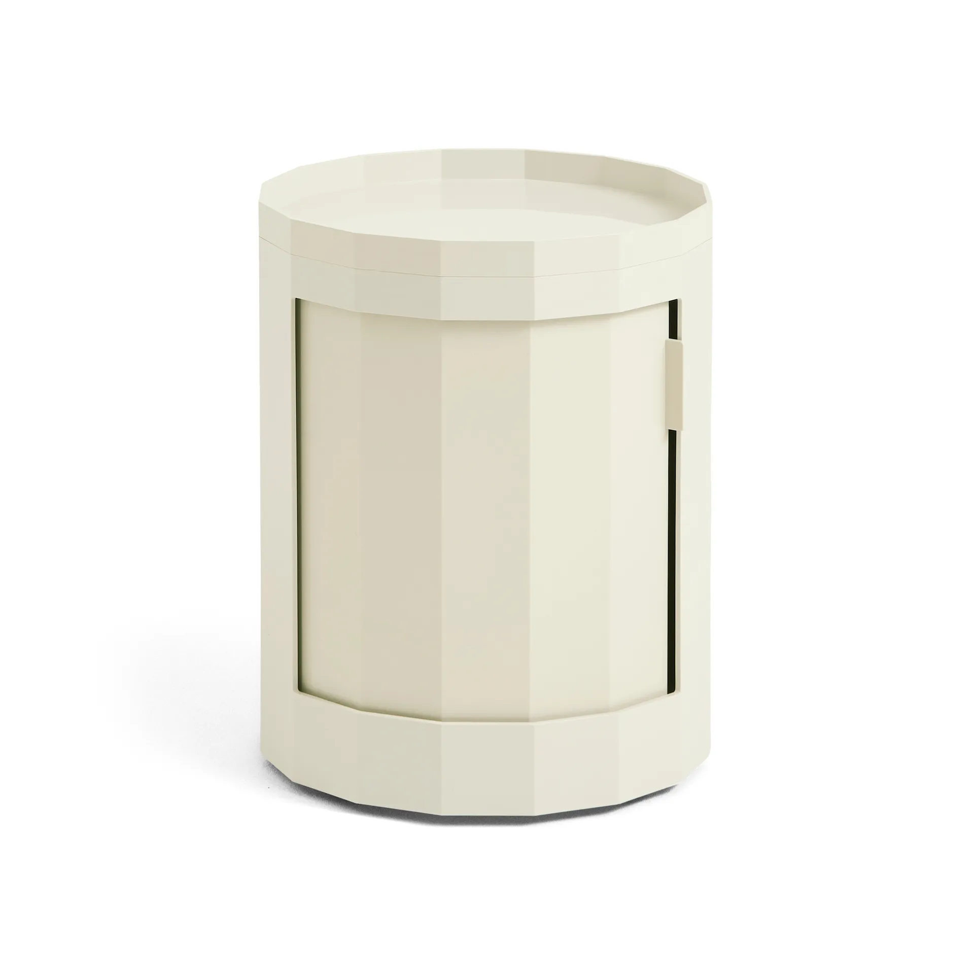 Facet Cabinet low sidobord med fötter-hjul 49 cm, Eggshell HAY