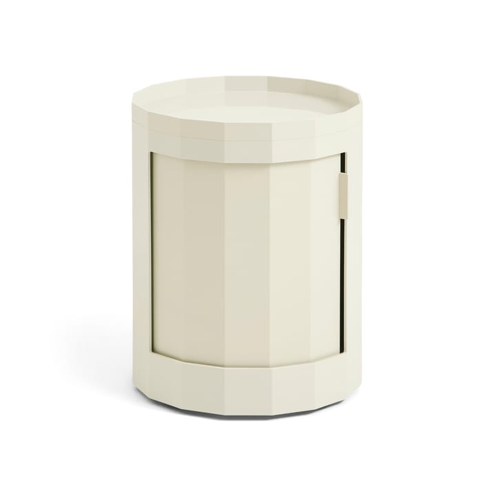 Facet Cabinet low sidobord med fötter-hjul 49 cm, Eggshell HAY