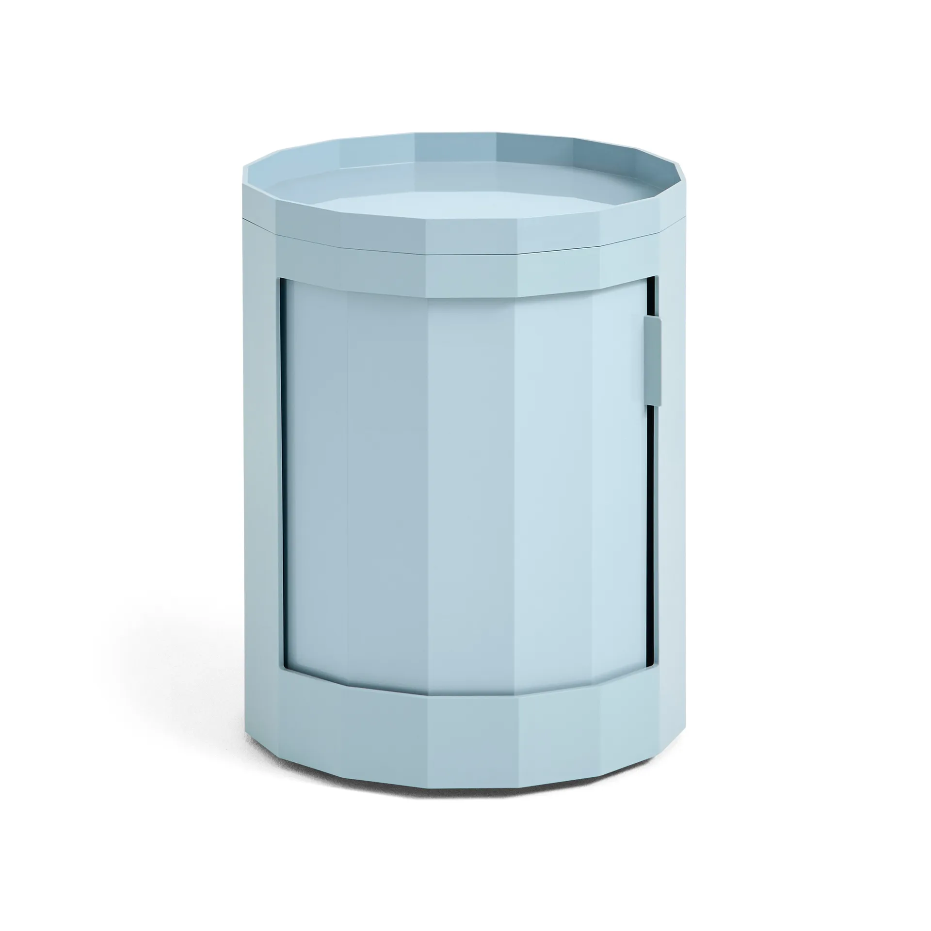 Facet Cabinet low sidobord med fötter-hjul 49 cm, Misty blue HAY