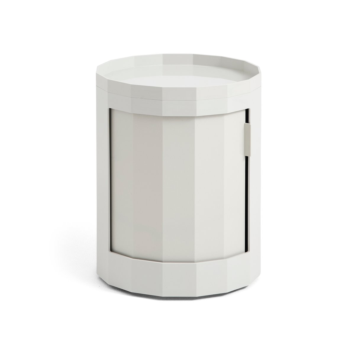 HAY Facet Cabinet low sidobord med fötter-hjul 49 cm Misty grey