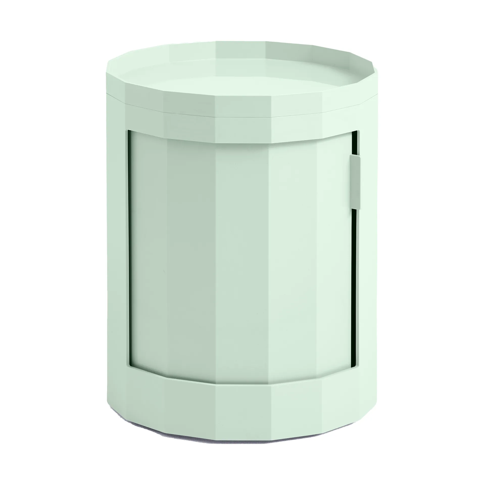 Facet Cabinet low sidobord med fötter-hjul 49 cm, Soft mint HAY