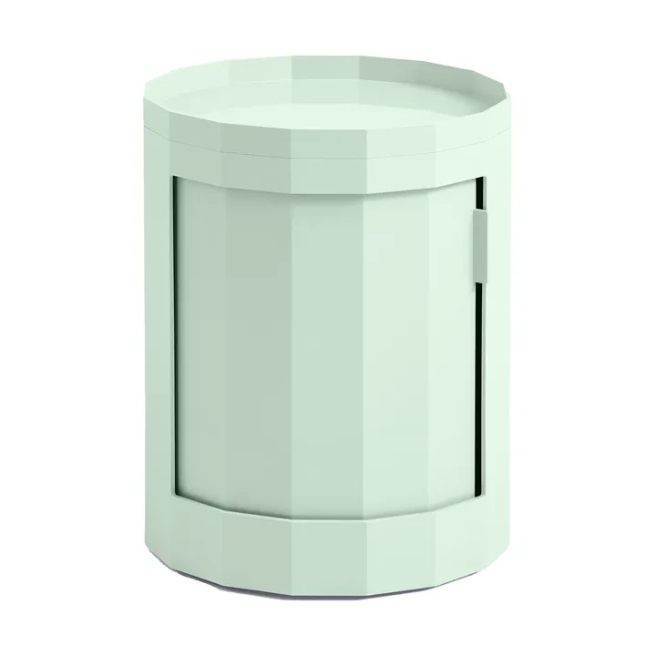 Facet Cabinet low sidobord med fötter-hjul 49 cm - Soft mint - HAY