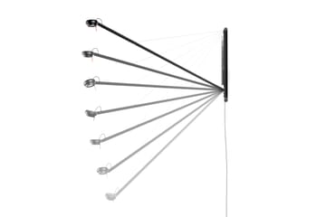 Fifty-Fifty vägglampa - Soft black - HAY