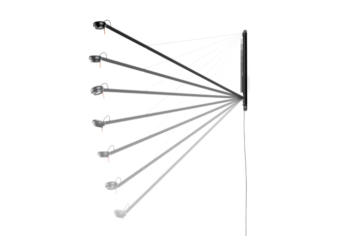 Fifty-Fifty vägglampa, Soft black HAY