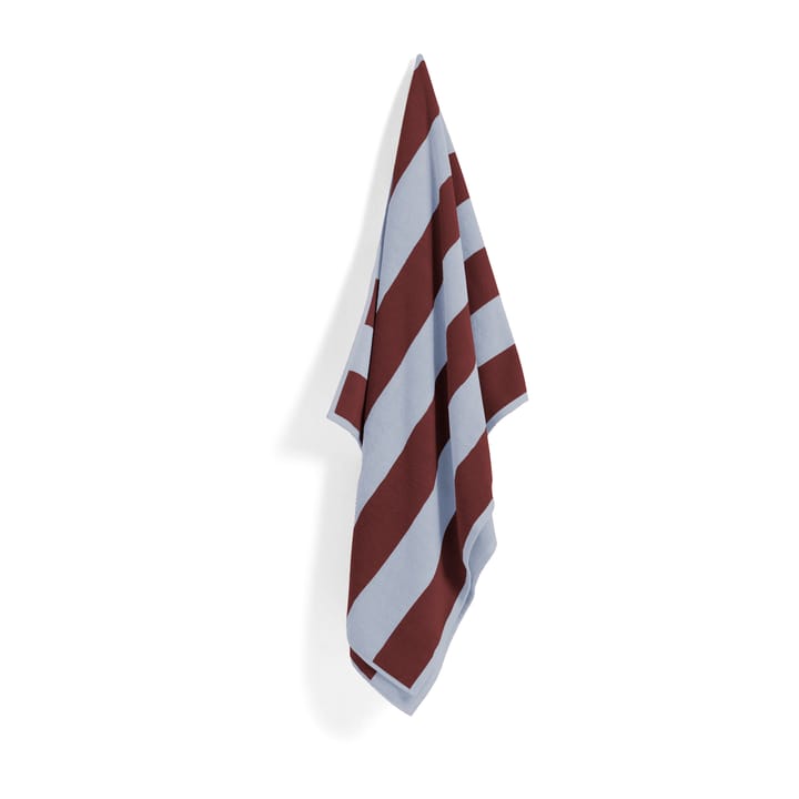 Frotté Stripe badlakan 100x150 cm - Bordeaux-Sky blue - HAY