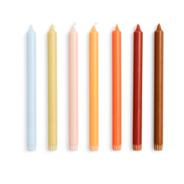 Gradient Candle ljus 7-pack - Rainbow - HAY
