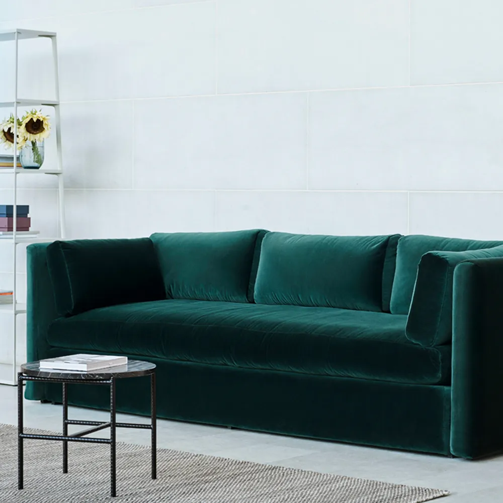 Hackney 3-sits soffa, tyg lola yellow HAY
