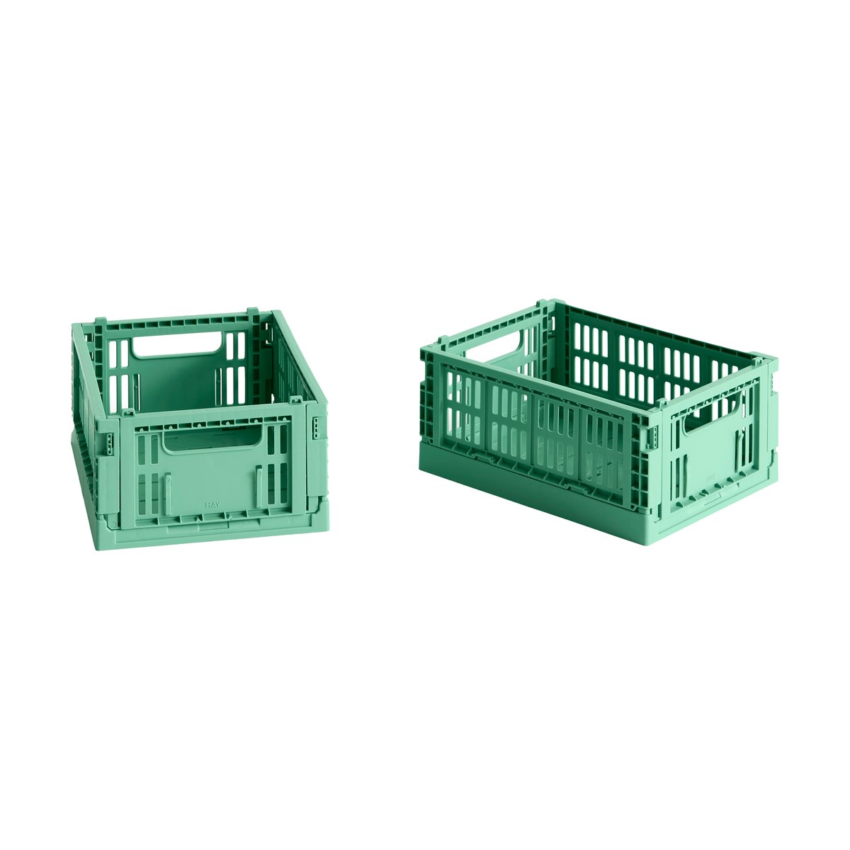 HAY Colour Crate Mini 13x17 cm 2-pack Dark mint | Skandinavisk Design | Förvaringskorgar | Grön