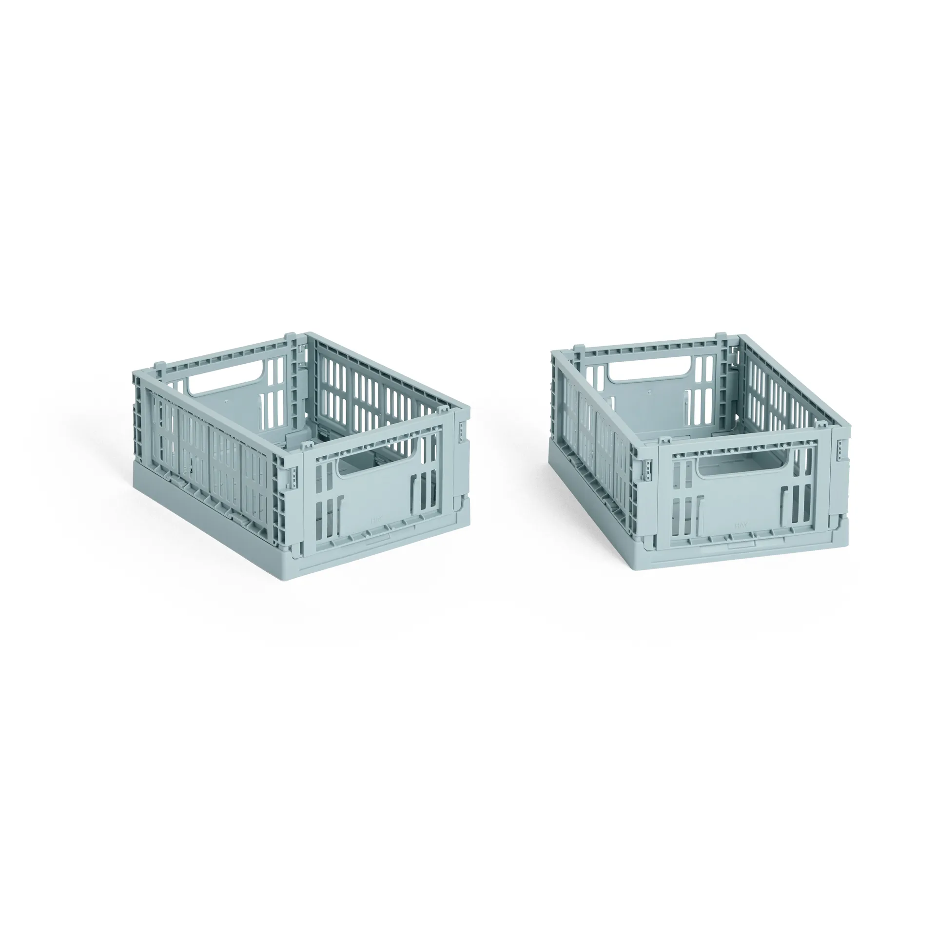 HAY Colour Crate Mini 13x17 cm 2-pack, Dusty blue HAY