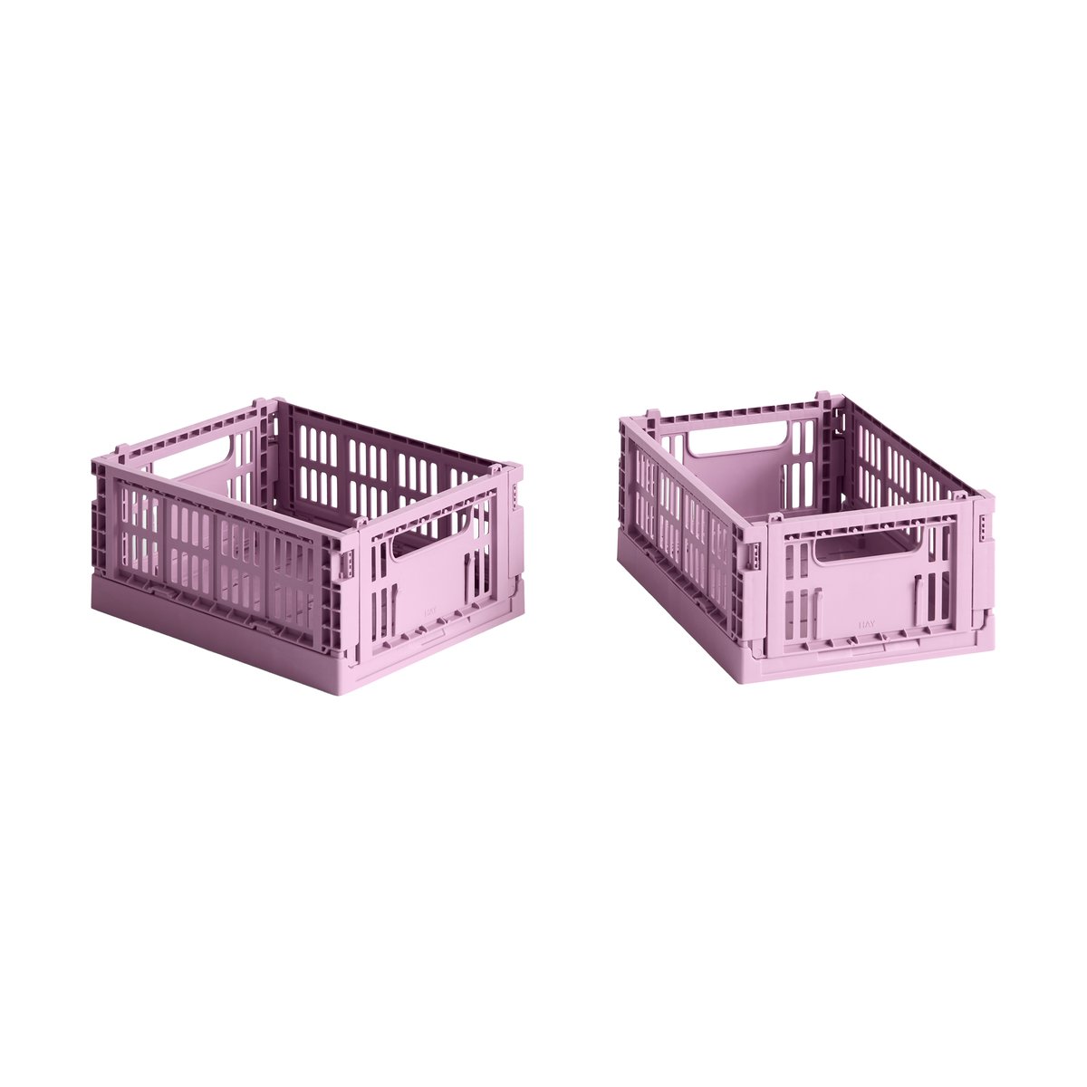 HAY Colour Crate Mini 13x17 cm 2-pack Dusty rose | Skandinavisk Design | Förvaringskorgar | Rosa