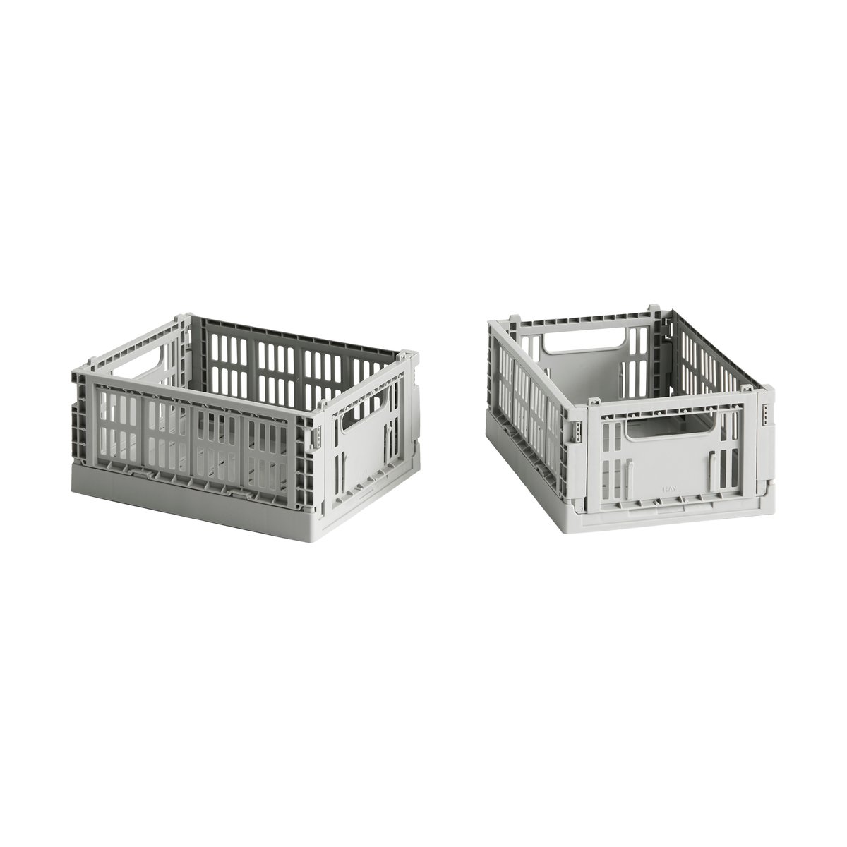 HAY Colour Crate Mini 13x17 cm 2-pack Light grey | Skandinavisk Design | Förvaringskorgar | Grå