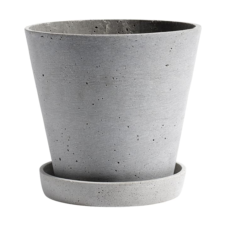 HAY Flowerpot with saucer kruka L Ø17.5 cm - Grå - HAY