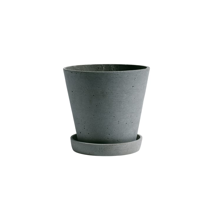 HAY Flowerpot with saucer kruka L Ø17.5 cm - Grön - HAY