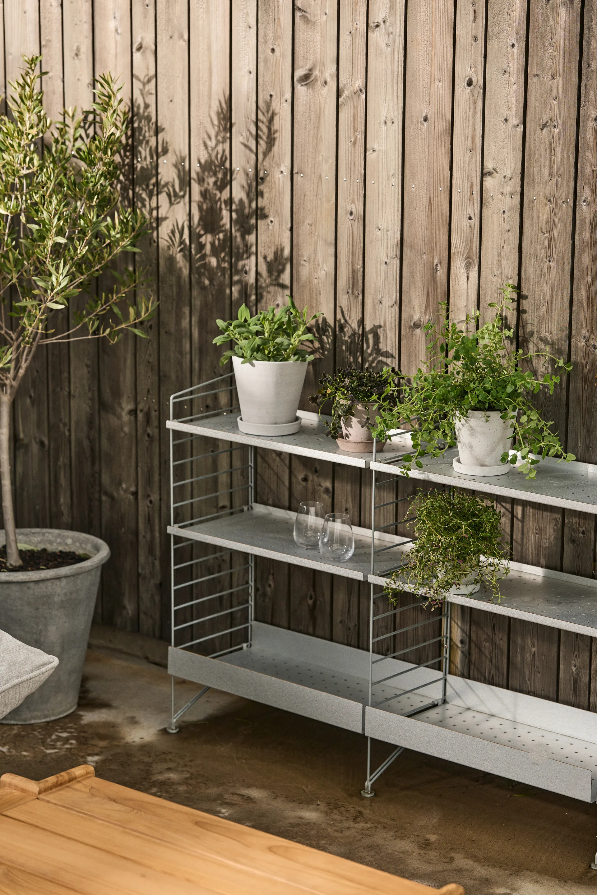 HAY Flowerpot with saucer kruka M Ø14 cm, Grå HAY