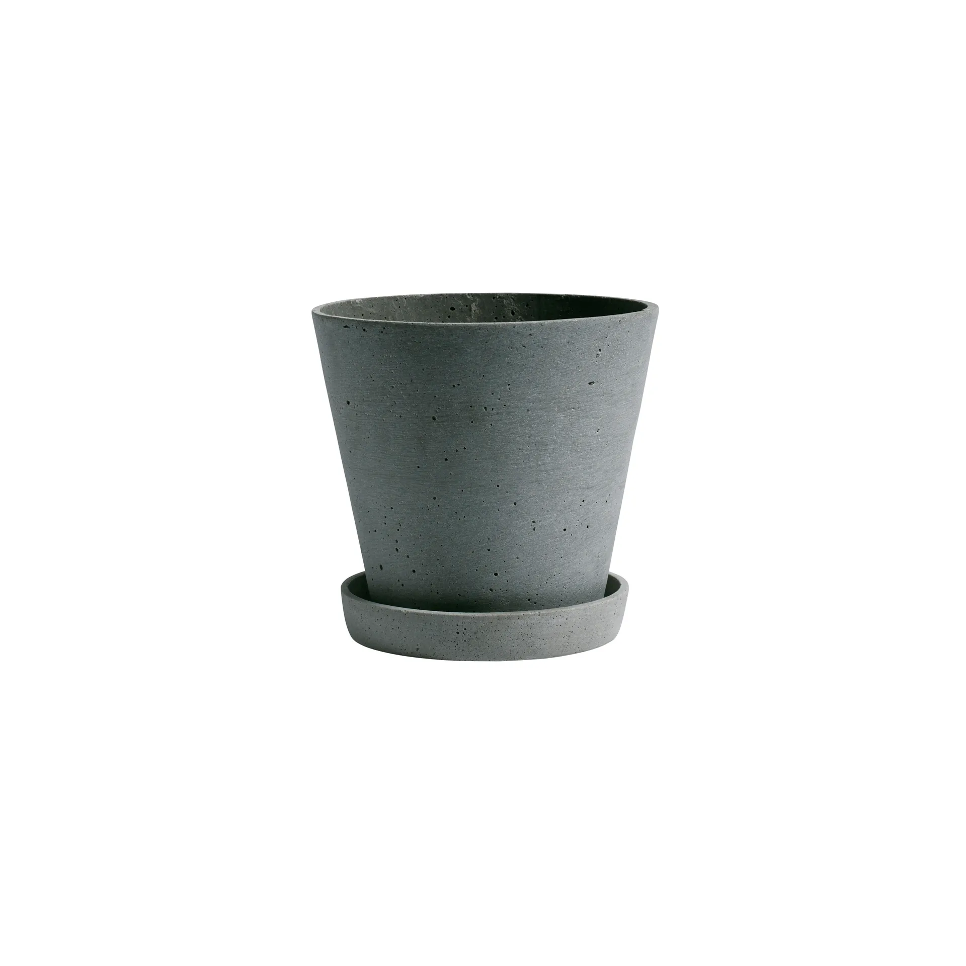 HAY Flowerpot with saucer kruka M Ø14 cm, Grön HAY