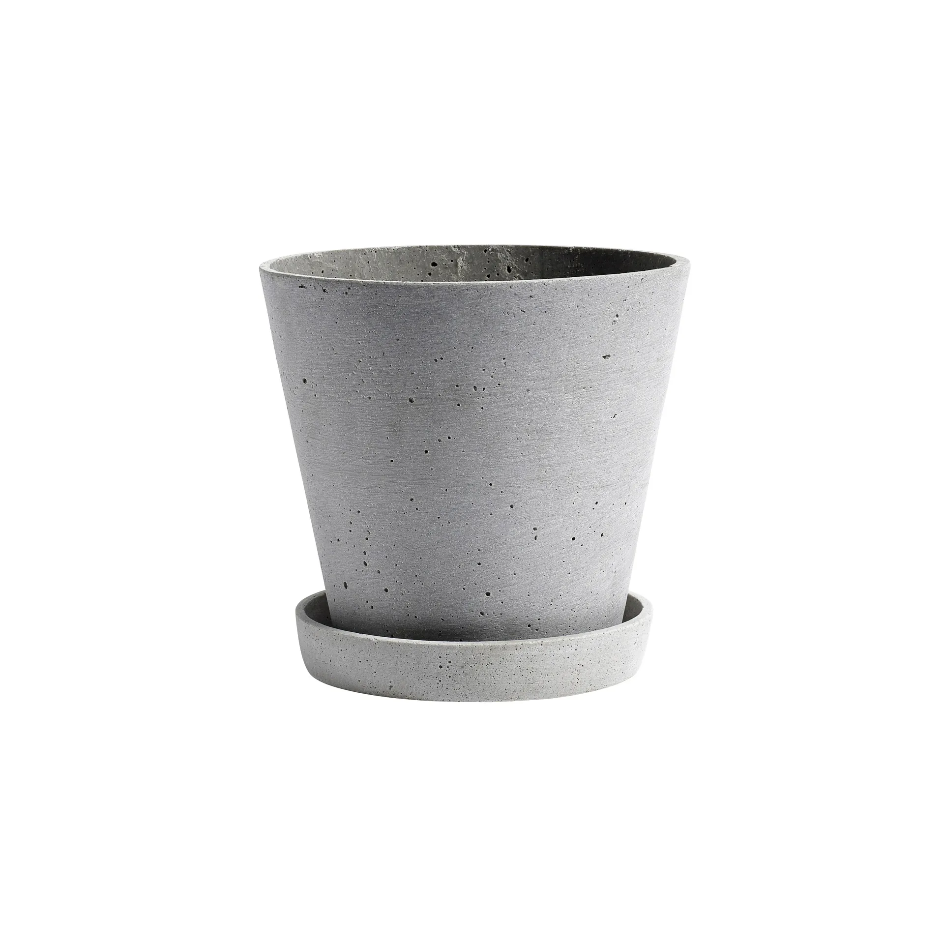 HAY Flowerpot with saucer kruka XL Ø21.5 cm, Grå HAY