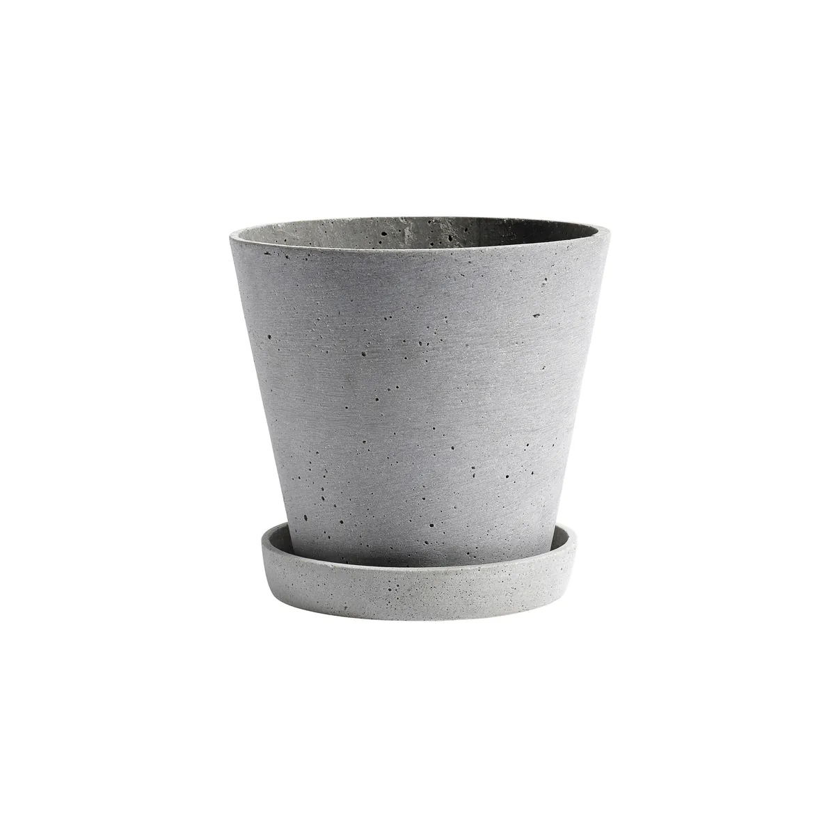 HAY HAY Flowerpot with saucer kruka XL Ø21.5 cm Grå