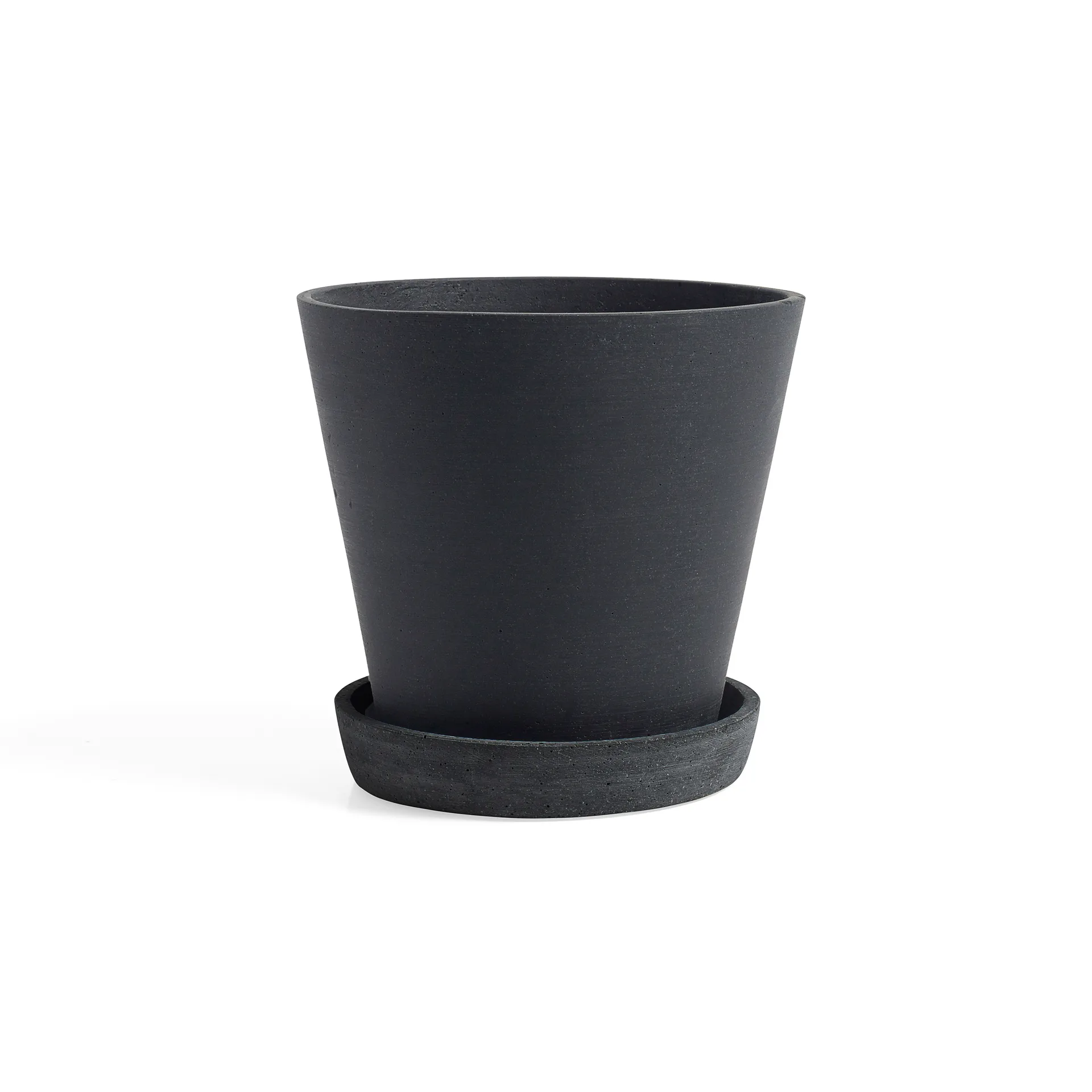 HAY Flowerpot with saucer kruka XL Ø21.5 cm, Svart HAY