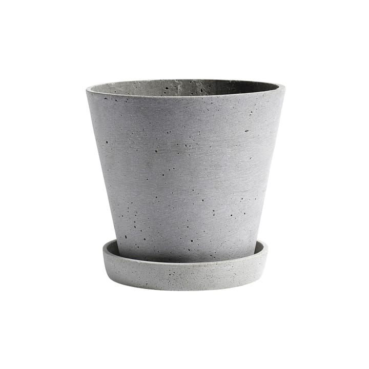 HAY Flowerpot with saucer kruka XXL Ø26 cm - Grå - HAY