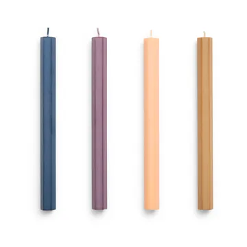 Hexagon Candle ljus mix 4-pack - Dark - HAY