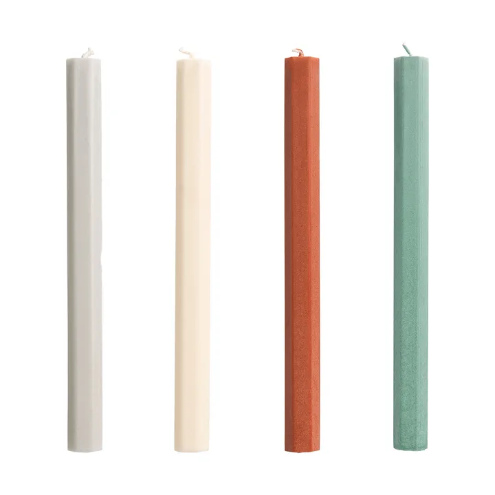 Hexagon Candle ljus mix 4-pack - Forest - HAY