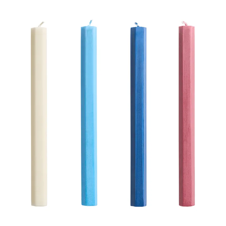 Hexagon Candle ljus mix 4-pack - Marine - HAY