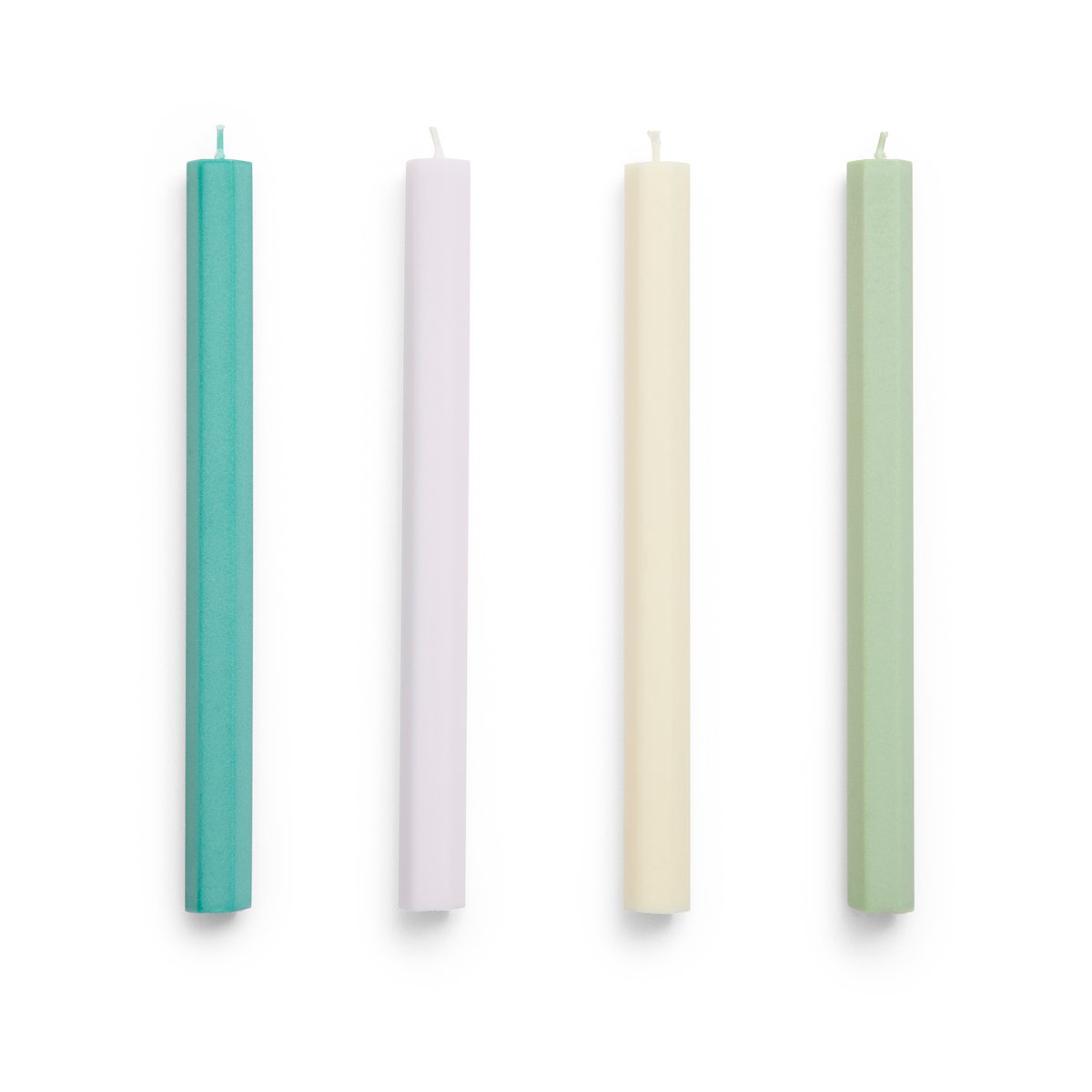 HAY Hexagon Candle ljus mix 4-pack Pastel | Skandinavisk Design | Ljus | Multi
