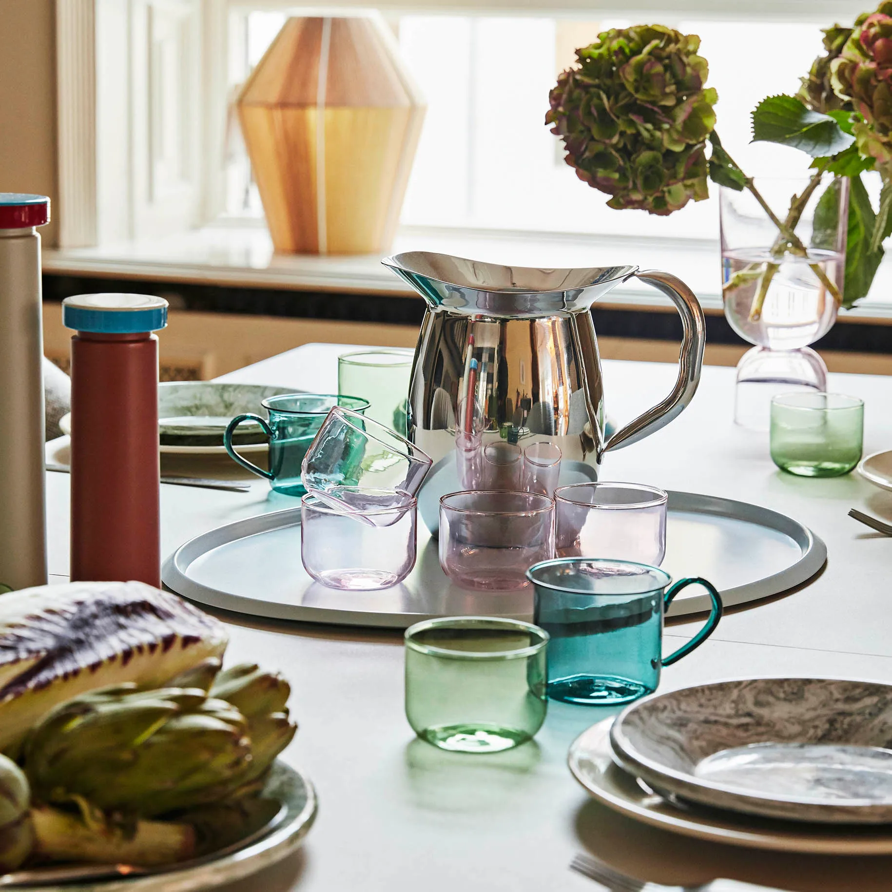 Indian Steel Pitcher kanna, 1,8 L HAY