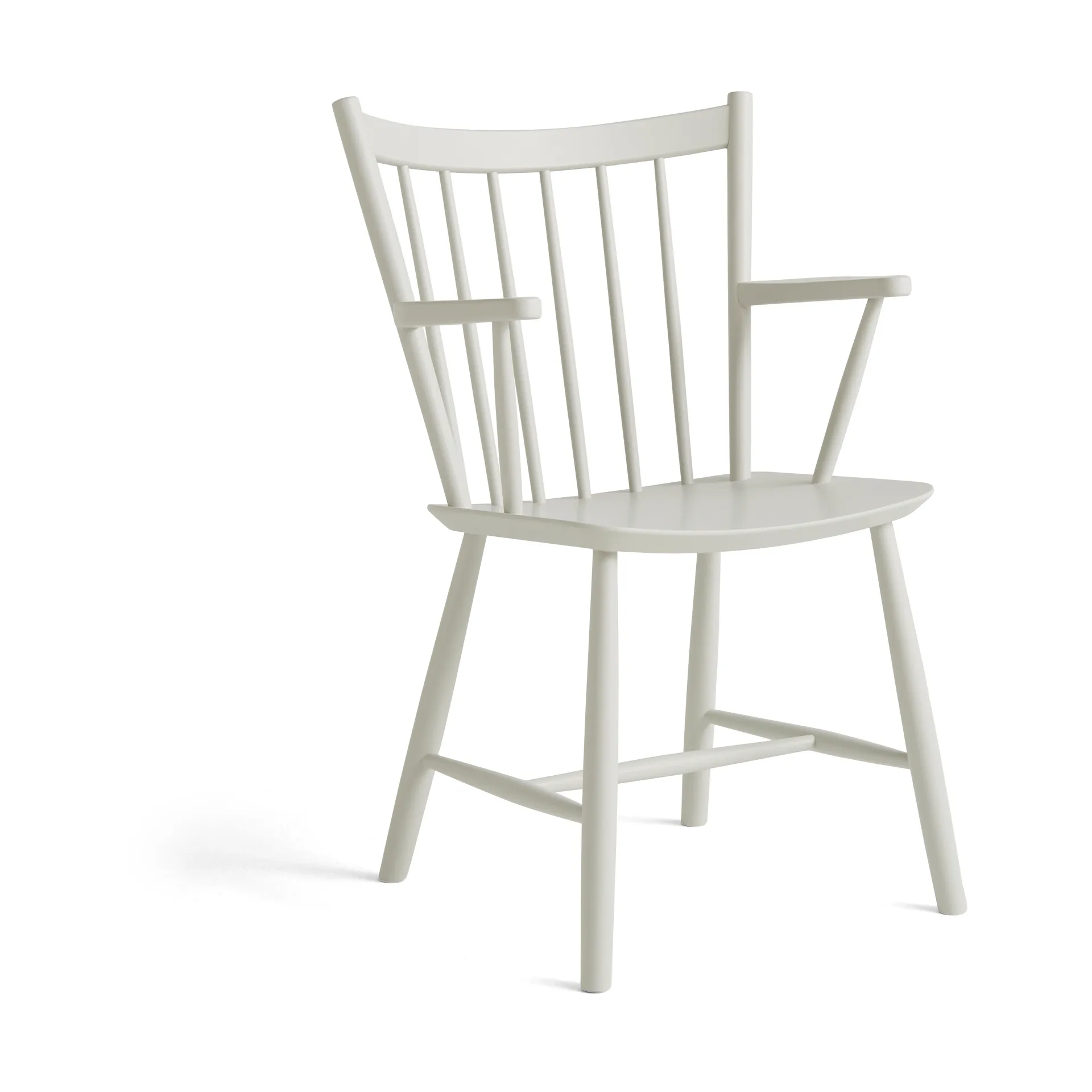 J42 karmstol, Warm grey lackerad bok HAY